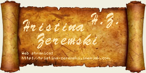 Hristina Zeremski vizit kartica